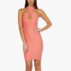 Bebe Keyhole Front Body-con Sleeveless Dress